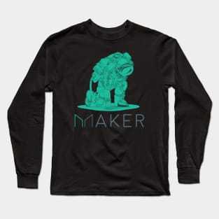 Maker  Crypto Cryptocurrency MKR  coin token Long Sleeve T-Shirt